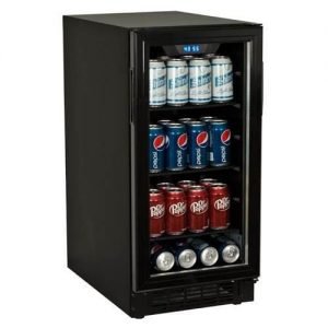 Koldfront BBR900BL 80 Can 15 Inch Wide Built-In Beverage Cooler 