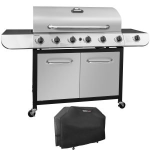 Best Gas Grills For The Money - Royal Gourmet Classic Stainless Steel 6-Burner Cabinet Gas Grill with Side Sear Burner